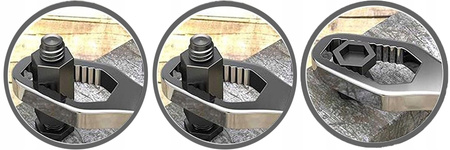 Uniwersalny klucz płaski oczkowy dwugłowicowy calowy 8-22mm torx