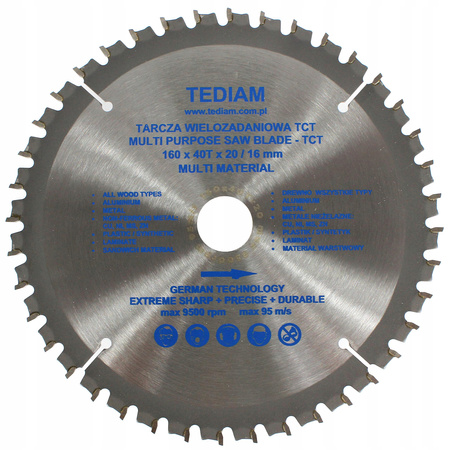 TARCZA PIŁA WIELOZADANIOWA TCT 160 40z