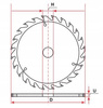 TARCZA DO DREWNA PIŁA WIDIOWA 250 X 32mm 40T