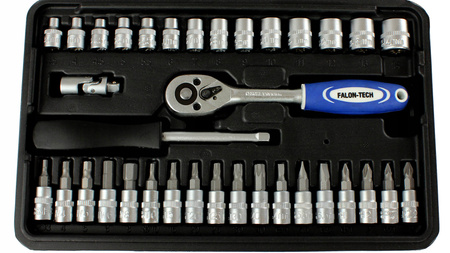 KLUCZE NASADOWE NASADKI TORX BITY 1/4 ZESTAW 38el