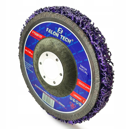 5x WŁOSY MURZYNA TARCZA ŚCIERNA DO USUWANIA RDZY WŁÓKNINA METAL INOX 125mm