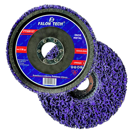 5x WŁOSY MURZYNA TARCZA ŚCIERNA DO USUWANIA RDZY WŁÓKNINA METAL INOX 125mm