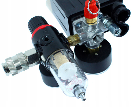 WYŁĄCZNIK Z ODWADNIACZEM CIŚNIENIOWY 12BAR CAL DO KOMPRESORA 230V PRESOSTAT