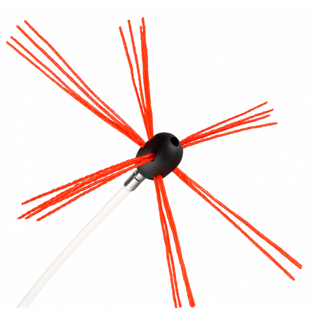 ZESTAW SZCZOTKA DO CZYSZCZENIA KOMINA OD DOŁU NA WIERTARKĘ 10m TURBO ORKAN