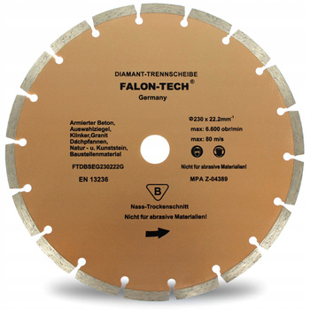 TARCZA DIAMENTOWA 230 x 22,2 SEGMENT FALON TECH