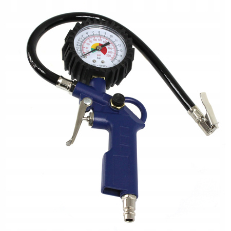 PISTOLET DO POMPOWANIA KÓŁ Z MANOMETREM 16 bar