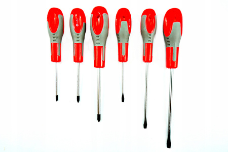 ZESTAW WKRĘTAKI ŚRUBOKRĘT PŁASKI KRZYŻAK PH 6el