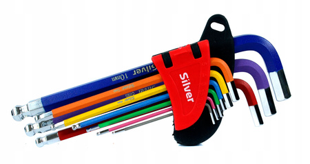 ZESTAW KLUCZY KLUCZE IMBUSOWE HEX Z KULKĄ 1,5-10mm