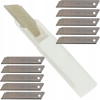 OSTRZA DO NOŻA OSTRZE WYMIENNE ŁAMANE 18 mm 10szt.