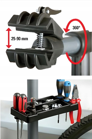 STOJAK SERWISOWY DO OBSŁUGI ROWERÓW 105-143CM
