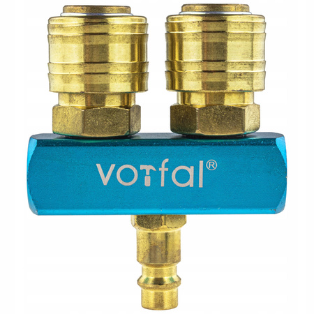 ROZDZIELACZ ROZGAŁĘŹNIK PNEUMATYCZNY KOMPRESORA 2-DROŻNY SZYBKOZŁĄCZKA 1/4