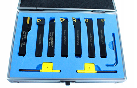 NOŻE TOKARSKIE Z WYMIENNĄ PŁYTKĄ 7 szt. 12x12