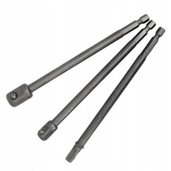 ZESTAW ADAPTERÓW DŁUGICH DO WIERTARKI 1/2 3/8 1/4