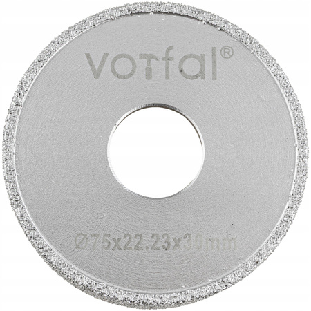 FREZ TARCZA DIAMENTOWA DO SZLIFOWANIA KRAWĘDZI PŁYTEK GRES 75x22,23x30MM