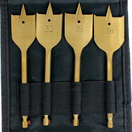 WIERTŁA ŁOPATKOWE PIÓRKOWE PŁASKIE DO DREWNA 16szt