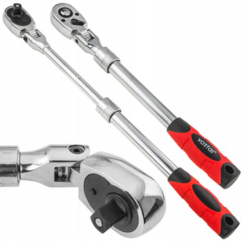 GRZECHOTKA TELESKOPOWA ŁAMANA 1/2" 305-445 MM 72T REGULOWANA DŁUGOŚĆ