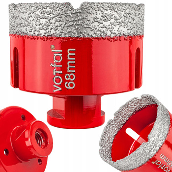 OTWORNICA DIAMENTOWA KORONKA WIERTŁO 68 MM M14 GRES PŁYTEK KAMIEŃ GLAZURY