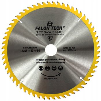 TARCZA DO CIĘCIA DREWNA WIDIA 255 / 30 T60 PRO