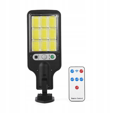 MOCNA LAMPA SOLARNA LED Z CZUJNIKIEM RUCHU I ZMIERZCHU OGRODOWA ULICZNA