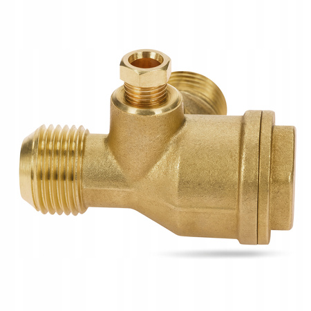 ZAWÓR ZWROTNY KOMPRESORA SPRĘŻARKI 1/2" x 1/2" x 1/8" MOSIĘŻNY SZCZELNY