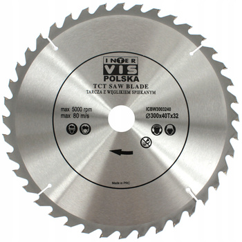 TARCZA PIŁA DO DREWNA WIDIA 300 / 32 T40 INTER