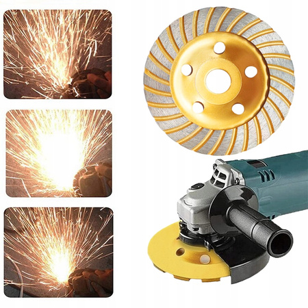 TARCZE DO SZLIFOWANIA BETONU KAMIENIA GARNKOWA FREZ DIAMENTOWY 125MM ZESTAW