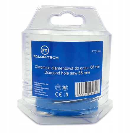 WIERTŁO DIAMENTOWE 68 MM M14 KORONKA OTWORNICA DO GRESU PŁYTEK CERAMIKI PRO