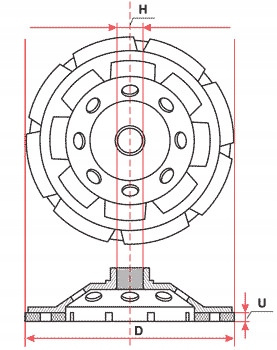 TARCZA DIAMENTOWA GARNKOWA 125/M14 x 5mm SEGMENT