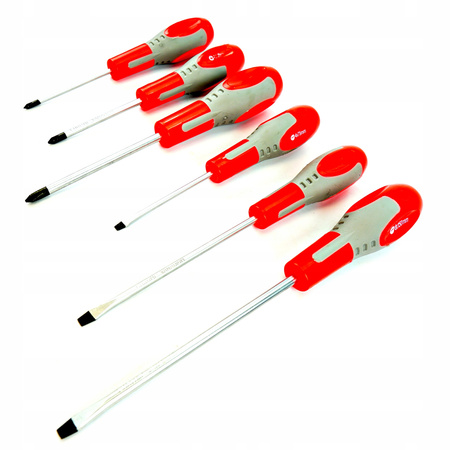 ZESTAW WKRĘTAKI ŚRUBOKRĘT PŁASKI KRZYŻAK PH 6el