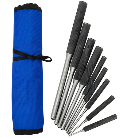 WYBIJAKI RÓWNOLEGŁE KULISTE CrV 70–160 mm - HARTOWANE KUTE ZESTAW 9 SZT.