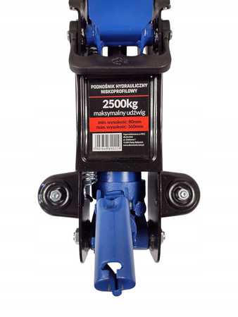 PODNOŚNIK HYDRAULICZNY NISKOPROFILOWY 2,5 T W WALIZCE OBROTOWA RĄCZKA