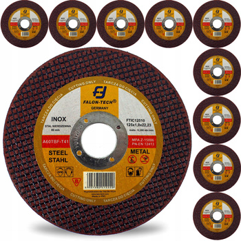 TARCZA DO CIĘCIA METALU INOX CIENKA 125 x 1 mm - 10 szt