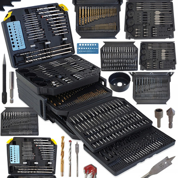 ZESTAW KOMPLET WIERTEŁ DŁUT BITÓW OTWORNIC 300 EL