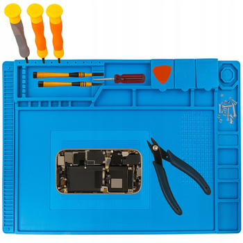 MATA SILIKONOWA LUTOWNICZA 450x300 ORGANIZER SERWISOWA DO NAPRAWY GSM