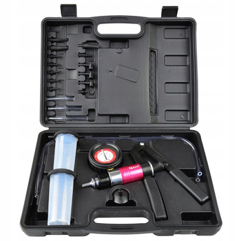 Ręczna pompka próżniowa podciśnieniowa z manometrem -1 do 3 bar + akcesoria