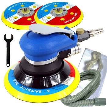 SZLIFIERKA OSCYLACYJNA PNEUMATYCZNA MIMOŚRODOWA DREWNA METALU 125 + 150MM