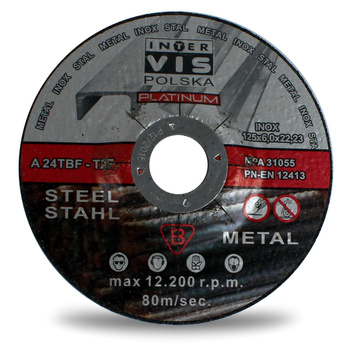 TARCZA DO SZLIFOWANIA METALU 125X6,4 PLATINUM