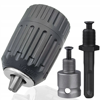 UCHWYT DO WIERTARKI WIERTARSKI GŁÓWKA FUTERKO 2-13mm gwint 1/2 + 2 adaptery