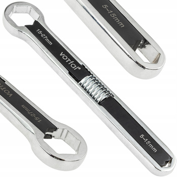 KLUCZ OCZKOWY NASTAWNY DWUSTRONNY 15-27MM 5-15MM 237 MM CRV KUTY STALOWY