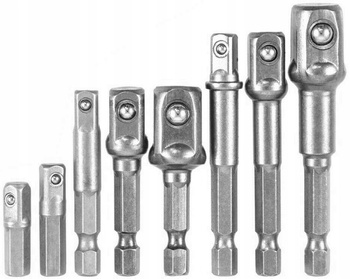 ZESTAW ADAPTERÓW REDUKCJI KLUCZY NASADOWYCH BIT HEX DO NASADEK 1/2 1/4 3/8