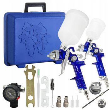 ZESTAW PISTOLET LAKIERNICZY HVLP DYSZA 0,8 1,4 1,7 DO MALOWANIA REDUKTOR
