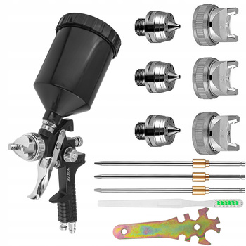 PISTOLET LAKIERNICZY DO MALOWANIA 1.4 1.7 2.0MM HVLP 3 DYSZE