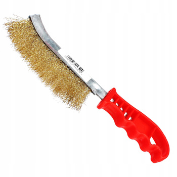 SZCZOTKA DRUCIANA MOSIĘŻNA RĘCZNA DO CZYSZCZENIA FELG MOCNA