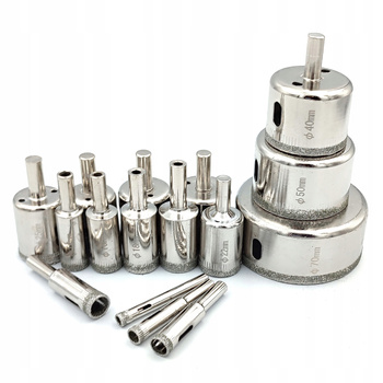 OTWORNICE DIAMENTOWE DO GRESU PŁYTEK SZKŁA 6-70MM ZESTAW 16 szt