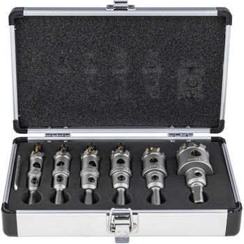 Zestaw Otwornic Widiowych TCT 16-35mm do Metalu Wiertła Koronki Tytan 6 szt