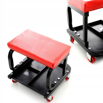 KRZESŁO WARSZTATOWE STOŁEK TABORET Z PÓŁKĄ
