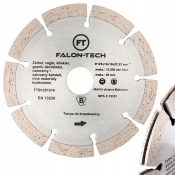 TARCZA DIAMENTOWA ZESPOLONA DO BRUZDOWNICY BRUZD BETONU ZBROJONEGO 125mm