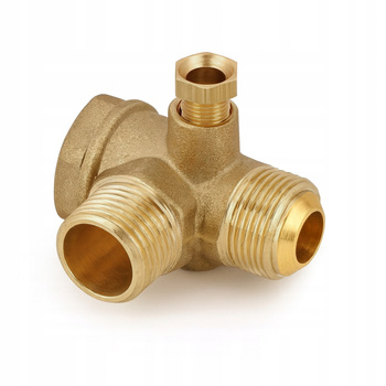 ZAWÓR ZWROTNY KOMPRESORA SPRĘŻARKI 1/2" x 1/2" x 1/8" MOSIĘŻNY SZCZELNY