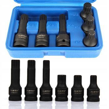 KLUCZE BIT SPLINE UDAROWE 1/2" M14 M16 M18 PIASTA VAG VW AUDI SKODA