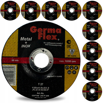 TARCZA DO SZLIFOWANIA STALI INOX 125 x 4 GERMAFLEX